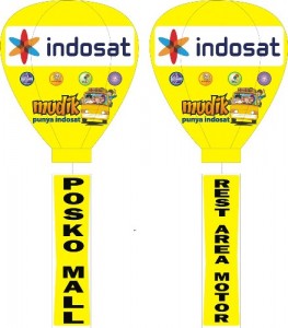 balon gas udara oval bundar merek indosat